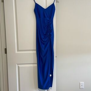 Beautiful blue midi dress with slit